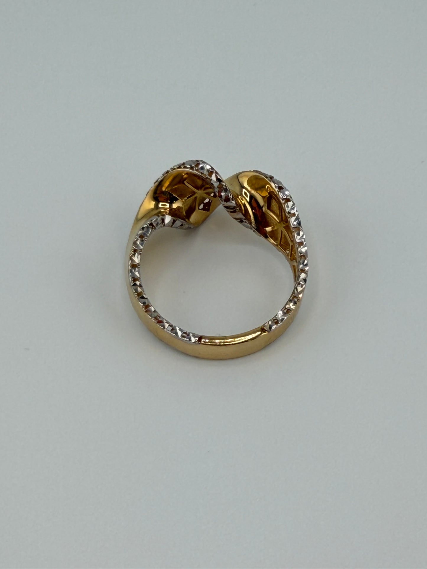 Bague deux tons en or 18 carats — 2,7 g