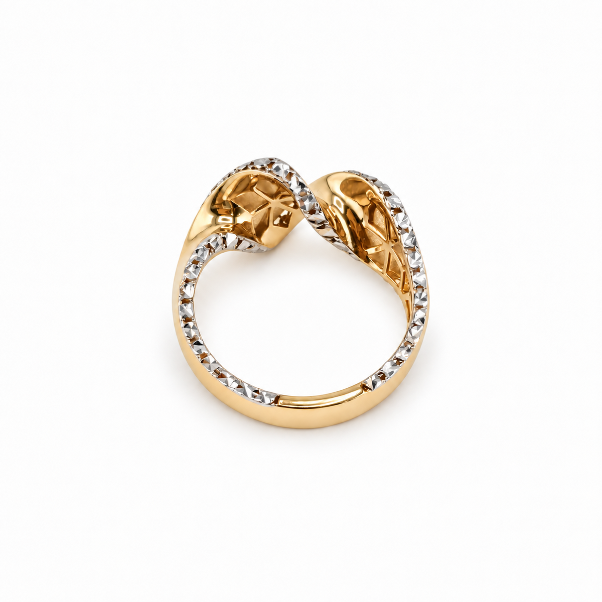 Bague deux tons en or 18 carats — 2,7 g