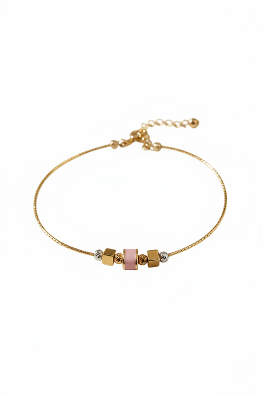 Bracelet Bébé Perles Roses